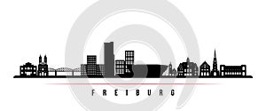 Freiburg skyline horizontal banner.