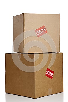 Freight Boxes marked Fragile