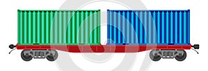 Freight container platform wagon.