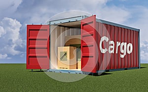Freight Container with the word `Cargo` on the side