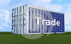 Freight Container with the word `Trade` on the side