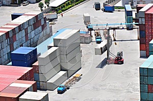 Freight containers customs gate