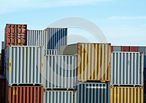 Freight containers on docks