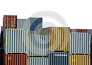 Freight containers on harbor