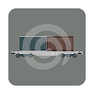 freight containers. Vector illustration decorative design