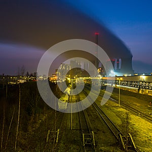 Freight depot at a coal power station