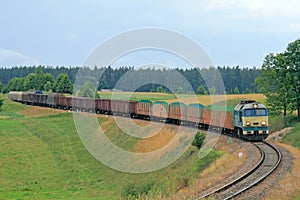 Freight diesel train