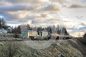 Freight diesel train