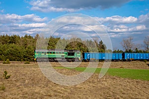 Freight diesel train