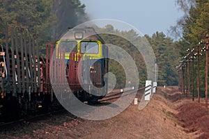 Freight diesel train