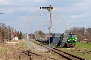 Freight diesel train