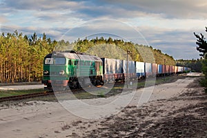 Freight diesel train