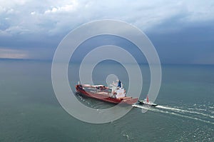 Freight forwarding by container ships, logistics business, import and export, logistics, international trade concept