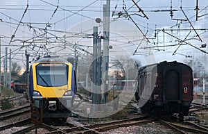 Freight, passenger, steam train, Carnforth, WCML