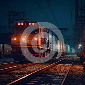 freight and petroleum via rail system using trains.generative ai