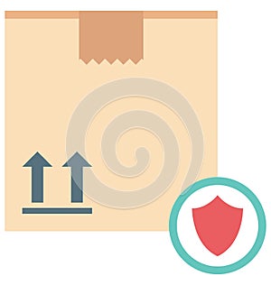 Freight Protection Color Isolated Vector Icon that easily can be modified and edit.