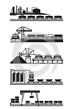 Freight railway wagons for various products