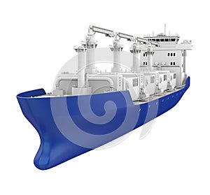 Freight Ship Isolated