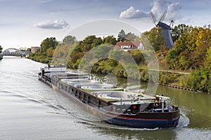 Freight ship on the Mittelland Canal