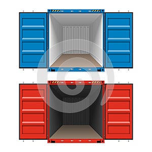 Freight shipping, open cargo containers