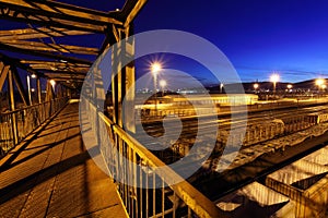 Freight Station with steel footbridge