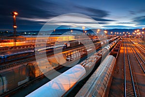 Freight Station with trains