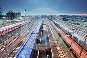 Freight Station with trains