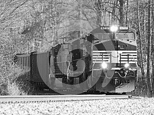 Freight Train on a Curve