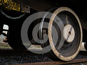 Freight train details background industrial