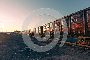 Freight train goods wagons