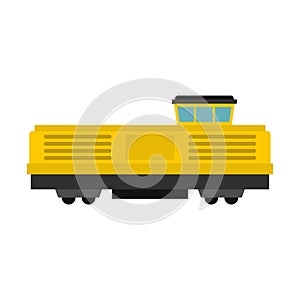 Freight train icon, flat style