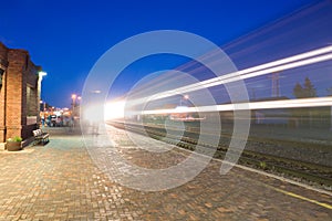 Freight Train Light Trails