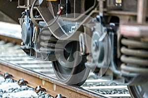 Freight train at a shunt yard