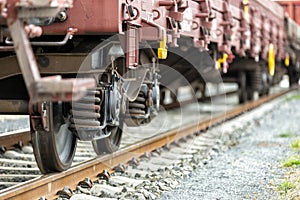 Freight train at a shunt yard