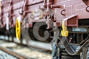 Freight train at a shunt yard