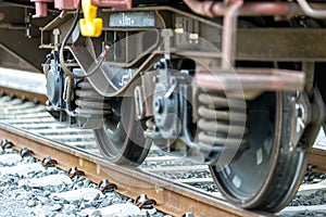 Freight train at a shunt yard