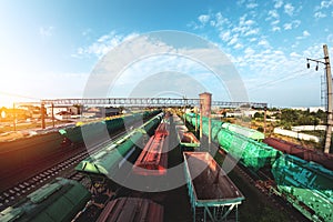 Freight trains - Cargo transportation. Grain transportation