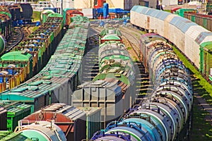 freight trains at the station