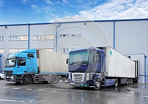 Freight Transportation - Truck in the warehouse