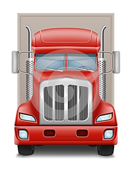 freight truck car delivery cargo anl big vector illustration