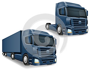 freight truck car delivery cargo anl big vector illustration