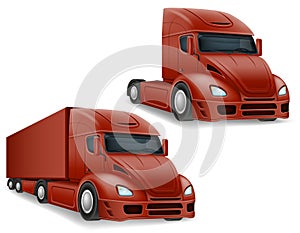 freight truck car delivery cargo anl big vector illustration