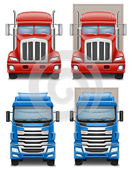 freight truck car delivery cargo anl big vector illustration