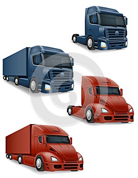 freight truck car delivery cargo anl big vector illustration