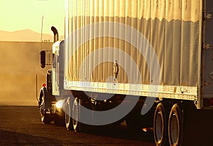 Freight truck on I-40 Arizona