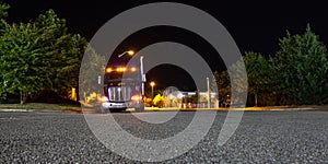 Freight truck industry, semi-trailer. 18 wheeler