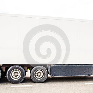 Freight vehicles on the track. Freight car. photo