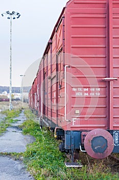 Freight wagons on a railway siding