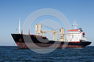 Freighter in anchor