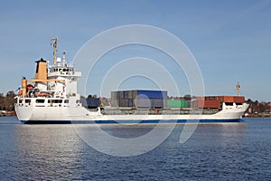 Freighter with container